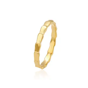 Vnox — bague en plaqué or 24k pour femmes, anneau simple et à la mode, xup, 14146