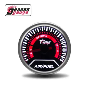 DRAGON GAUGE 2インチ52mmスモークレンズ自動補修空燃比ゲージ白/赤LEDユニバーサル車用12v (6148T)