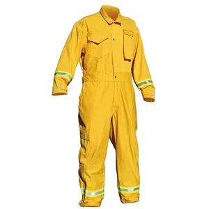 Amerika Wildland Fire Pakaian Pelindung Produsen 6 Oz Aramid Wildland Pemadam Kebakaran Coverall