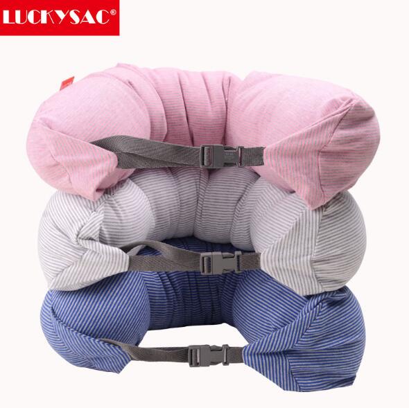 100% хлопок u-образный путешествия с подогревом подушка для шеи