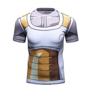 T-<span class=keywords><strong>Shirt</strong></span> a Compressione Personalizzata Stile <span class=keywords><strong>Anime</strong></span> Giapponese Super Saiyan DBZ con Simpatico Goku Bambino in 3D per Fitness - Product Image 3