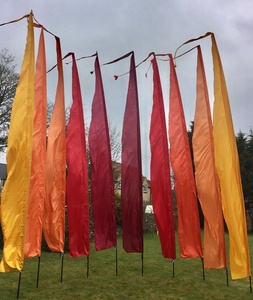 Banderas voladoras para actividades al aire libre, 5,6 m, Festival rosa y blanco <span class=keywords><strong>Bali</strong></span> - Product Image 1