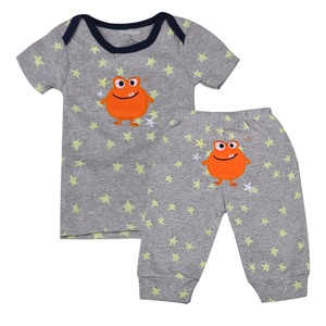 <span class=keywords><strong>Maman</strong></span> D'assurance Qualité 100% Coton Belle Bande Dessinée Nouveau-Né Bébé Ensemble Avec T-shirt Pantalon - Product Image 3