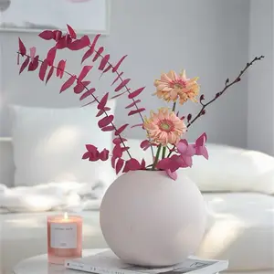 Ball shape custom logo chaozhou home decorative ceramic vases for plants