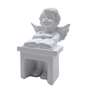 Pensando en clase de hecho a mano de resina rezando querubín ángel con las alas de Cupido estatuas - Product Image 1