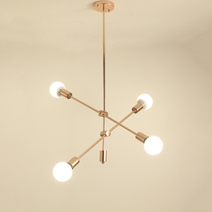 <span class=keywords><strong>4</strong></span> lumières réglable tube éclairage intérieur hôtel salon lustre pendentif lumière - Product Image 3