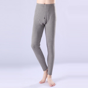 Pantaloni degli uomini di Strato di Base Lunga Serie Termica Johns Johns 100% Cotone Foderato In Pile Biancheria Intima - Product Image 4