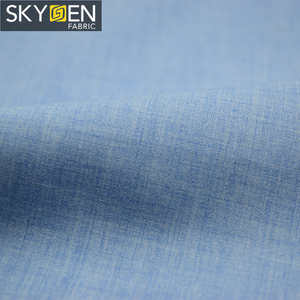 Skygen camicie panno morbido popeline 120gsm 100 di colore solido del cotone tinto in filo tessuto by the yard - Product Image 4