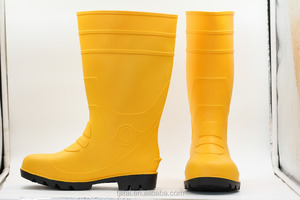 <span class=keywords><strong>Amarillo</strong></span> negro botas de trabajo con punta de acero de pvc zapatos de seguridad - Product Image 2