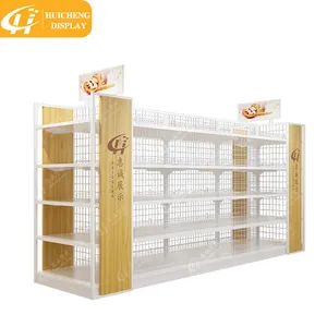 Customized wholesale store shelves double sides wire mesh goods racks supermarket shelf retail store metal net display shelf