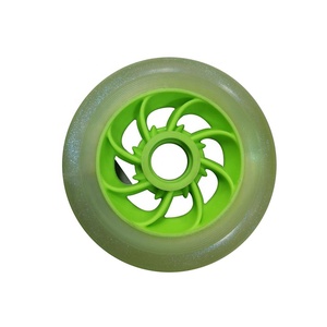 Ruedas de patín de velocidad en línea de poliuretano PU, color fluorescente brillante, sobremoldeado, doble capa, 110mm, profesional - Product Image 2