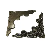 Protector de esquina de metal y bronce antiguo para joyero, aleación de zinc decorativa, nuevo diseño, suministro de fábrica