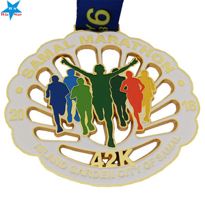 China fabricación precio barato maratón medalla de deporte <span class=keywords><strong>estrella</strong></span> de cinco puntas de Metal medallas - Product Image 5