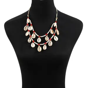 2021时尚波西米亚贝壳设计珠宝Cewrie贝壳流苏装饰项链女士
