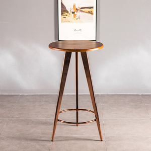 De alto círculo mesa de <span class=keywords><strong>Bar</strong></span> de Highboy de mesas de fiesta de oro rosa al aire libre de alta ronda mesas de <span class=keywords><strong>Bar</strong></span> - Product Image 1