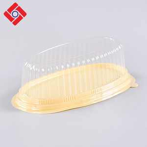 De plástico transparente Pet Oval gran tarta de queso caja de embalaje caja de torta de Mousse de plástico - Product Image 2
