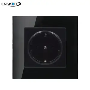 CNSKOU 2024 New EU European Standard Black Panel <strong>Outlet</strong> 16A AC110V-250V Wall <strong>Socket</strong> <strong>Sockets</strong> <strong>Switch</strong> - Product Image 1