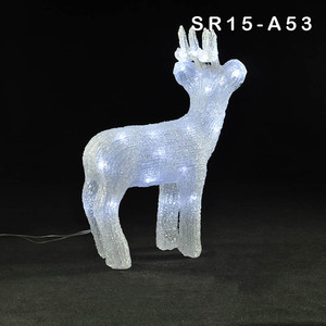 <span class=keywords><strong>Renos</strong></span> acrílicos LED grandes iluminados, exterior, 3D, Navidad, blanco - Product Image 5