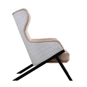 <strong>Leather</strong> <strong>wingback</strong> tiger <strong>chair</strong> nordic luxury retro modern lounge Billionplus high back - Product Image 2