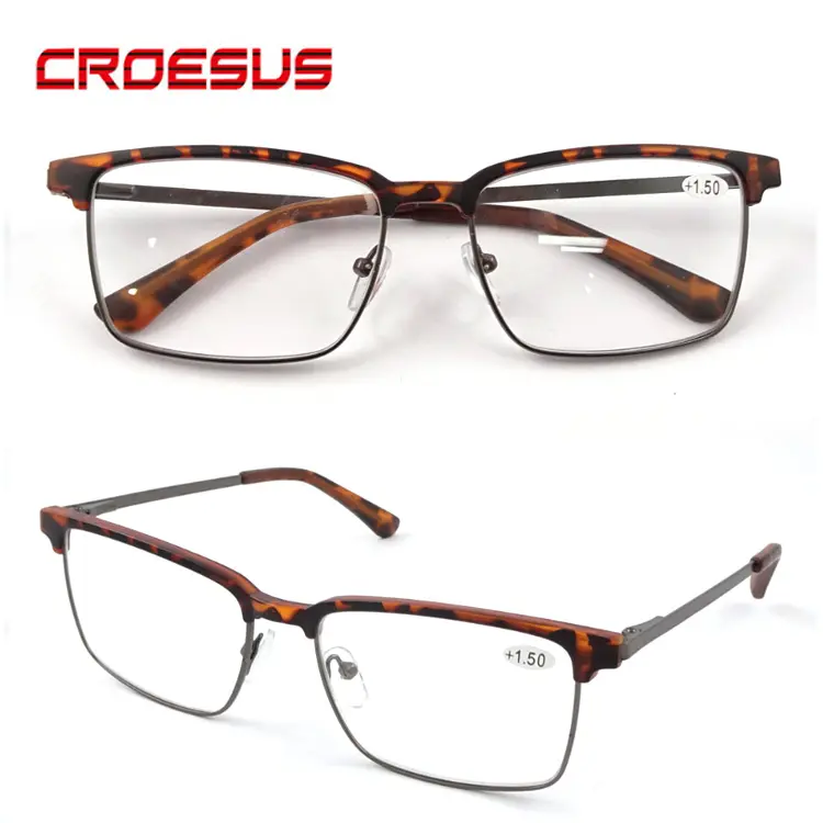 Wholesale High Quality Lightweight Design Metal Spring Hinge Men Fashion Men Reading Glasses