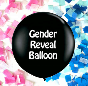 Género revelan fiesta suministros decoraciones de la ducha de bebé de niño o niña, Banner de globo de confeti - Product Image 4