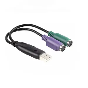 Cabo adaptador de usb 2.0 macho para ps2, conversor ativo de cabo adaptador para pc mouse teclado cabletolink 2019