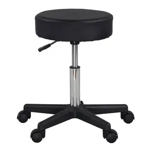 PVC Leather Salon Beauty Furniture Round Massage Stool Adjustable Bar Swivel Chair