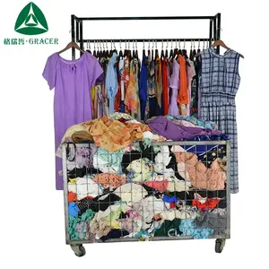 Bán buôn Sử Dụng Phụ Nữ Váy Lụa quần áo cũ sử dụng vải Tại Trung Quốc