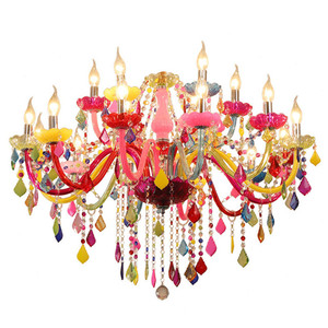 JYLIGHTING Nuovo Design <span class=keywords><strong>Moderno</strong></span> Lampadario di Cristallo Colorato di Lusso per <span class=keywords><strong>Camera</strong></span> <span class=keywords><strong>da</strong></span> <span class=keywords><strong>Letto</strong></span> Principessa, Caffè, KTV, Bar - Product Image 5