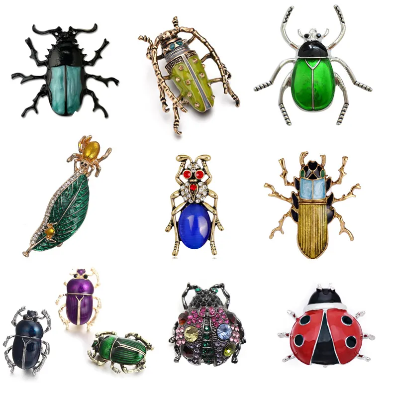 Japan Zuid-korea Mode Sfeer Persoonlijkheid Creatieve Blad Kever Insect Broche Dier Broches