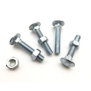 General Purpose Carbon Steel Round Head Metric &amp; Inch Coach <strong>Bolts</strong> Bright Zinc Plated <strong>Carriage</strong> <strong>Bolt</strong> - Product Image 3