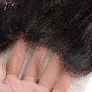 Trío de la onda del cuerpo indio cabello humano frontales de encaje 13X4 100% cutícula alineada pelo de la Virgen - Product Image 4