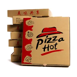 Hộp Bánh Pizza Tùy Chỉnh In Với Logo Bao Bì Giấy Thực Phẩm Nhanh Cho Hộp Bánh Pizza