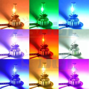 De alta calidad par <span class=keywords><strong>bombillas</strong></span> LED automotrices cambia de Color RGB luces por teléfono inteligente <span class=keywords><strong>H7</strong></span> H1 5250 - Product Image 2