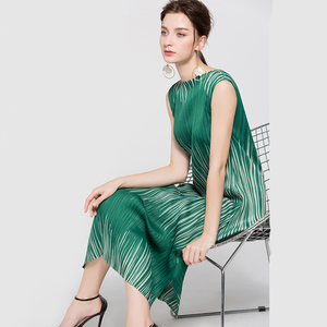 2019 nuevo diseño 100% poliéster menta <span class=keywords><strong>Vestido</strong></span> largo de verano - Product Image 6
