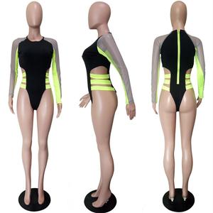 Costume da bagno intero Sexy Patchwork a rete scava fuori costumi da bagno costumi da bagno body costume da bagno estivo Monokini Y11650 - Product Image 6