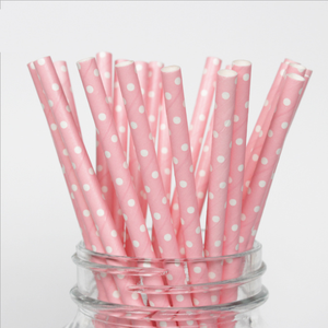 China Venta caliente Polka Dot pajitas de papel para <span class=keywords><strong>Bar</strong></span> y CAFÉ Tienda - Product Image 5