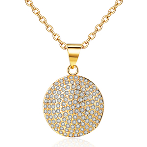 Artículos de Regalo para el Día de San Valentín VHengdian, Joyería de Circonio para Boda y Compromiso, Collar con Colgante Chapado en Oro Amarillo de 18K - Product Image 3