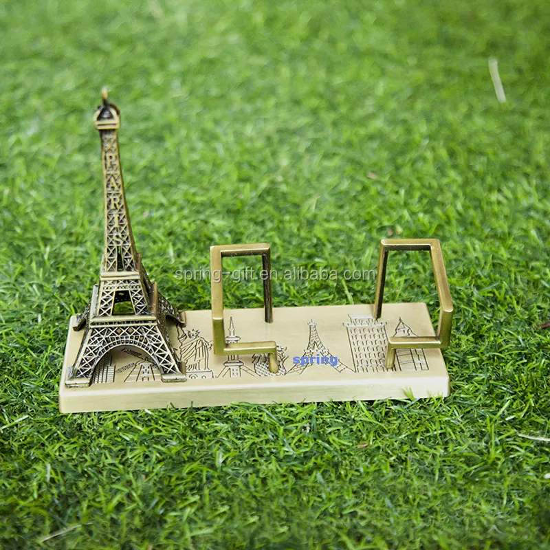 Mais novo decoração de escritório mesa presente, torre eiffel estilo, suporte para cartão, escritório, conjunto de papelaria, organizador de armazenamento de caneta