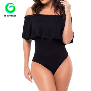 Des femmes Hors Épaule Volants Body Justaucorps Barboteuses Combinaisons - Product Image 6