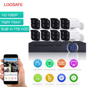 1080p AHD cámaras de seguridad del hogar sistema impermeable visión nocturna de interior/al aire libre AHD DVR sistema de alarma - Product Image 2