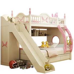 Funky creativo ragazze di colore rosa camera da letto letti a castello