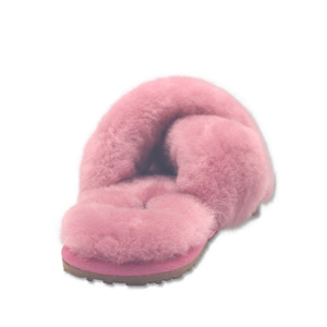 Populaire Nouveau Design Confortable Diapositive Australie En <span class=keywords><strong>Peau</strong></span> De <span class=keywords><strong>Mouton</strong></span> <span class=keywords><strong>Pantoufles</strong></span> pour Les Femmes Bout Ouvert - Product Image 3
