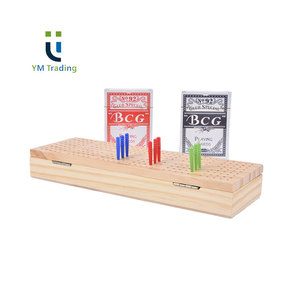 Jeu <span class=keywords><strong>de</strong></span> société classique en bois à quatre pistes et 248 trous pour le cribbage, avec <span class=keywords><strong>cartes</strong></span> à jouer et jeu multijoueur - Product Image 4