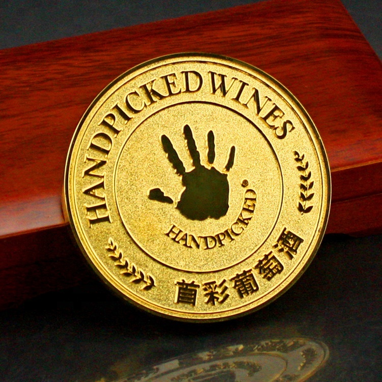 Хорошее качество логотип позолота памятная монета