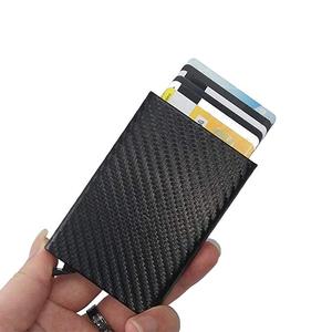 Microfiber Carbon Fiber Leather Pop up <strong>Wallet</strong> Mens Card Case RFID Money Clip <strong>Cool</strong> Card Holder <strong>Wallet</strong> - Product Image 5