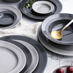 Lavavajillas Europea <span class=keywords><strong>vajilla</strong></span> elegante diseño <span class=keywords><strong>gris</strong></span> cristal casa mercancías <span class=keywords><strong>vajilla</strong></span> de cerámica - Product Image 4