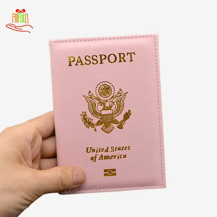 Leuke Pu Leather Usa Paspoort Cover Roze Vrouwen Paspoorthouder Amerikaanse Wallet Covers Voor Paspoorten