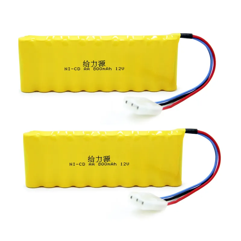 Ni-cd pil paketi 12v Nicd AA 800mAh şarj edilebilir piller oyuncak araba/RC araba