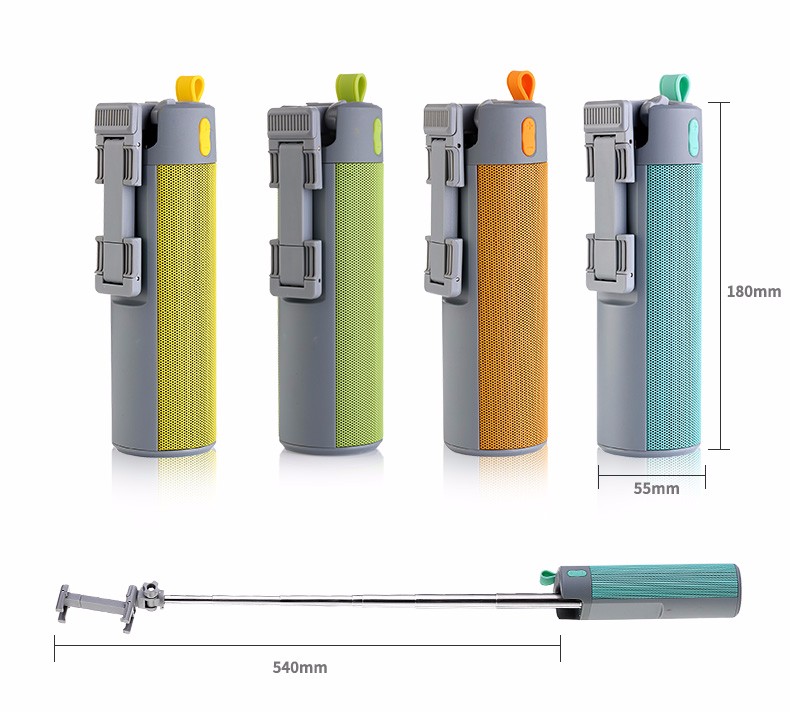 Новый монопод палка для селфи с беспроводной динамик 2000 мАч power bank